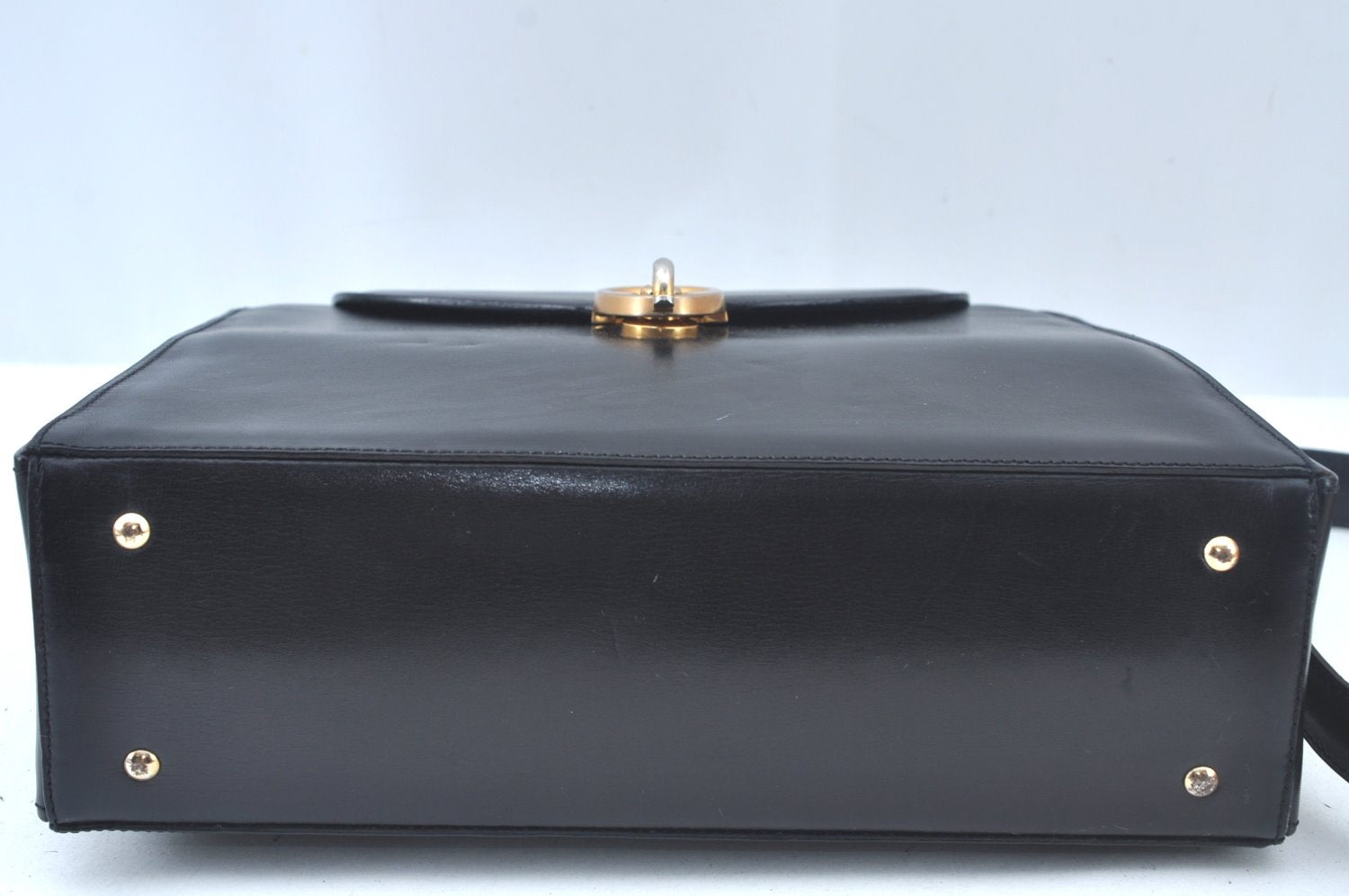 Authentic CELINE Shoulder Cross Body Bag Purse Leather Black L0197