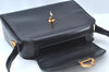 Authentic CELINE Shoulder Cross Body Bag Purse Leather Black L0197
