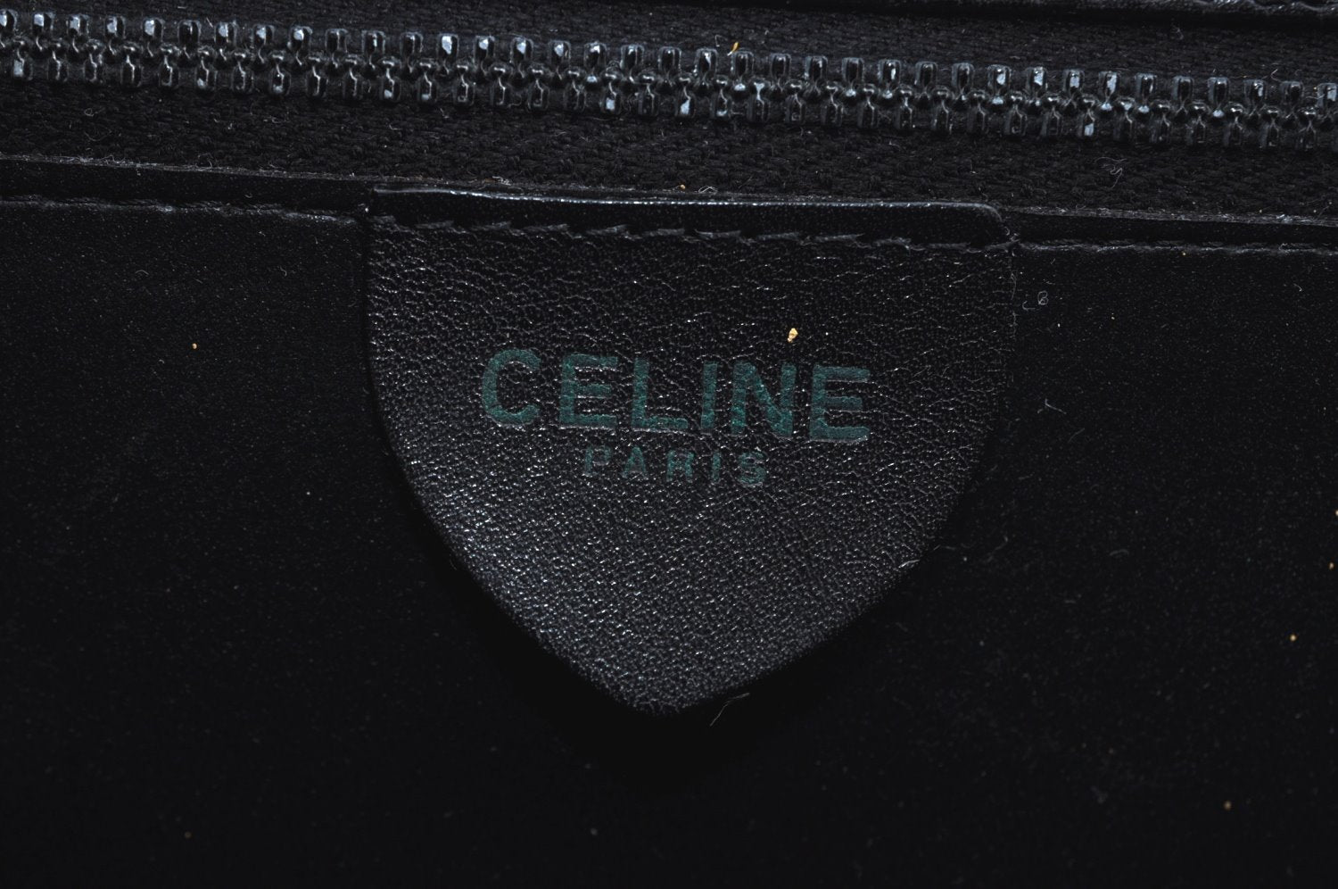 Authentic CELINE Shoulder Cross Body Bag Purse Leather Black L0197