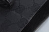Authentic GUCCI Bamboo Hand Bag GG Canvas Leather 112530 Black L0198