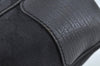 Authentic GUCCI Bamboo Hand Bag GG Canvas Leather 112530 Black L0198