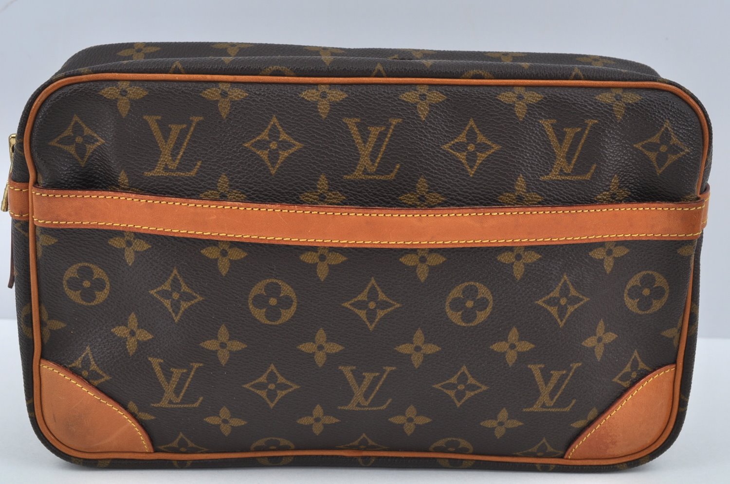Authentic Louis Vuitton Monogram Compiegne 28 Clutch Hand Bag M51845 LV L0200