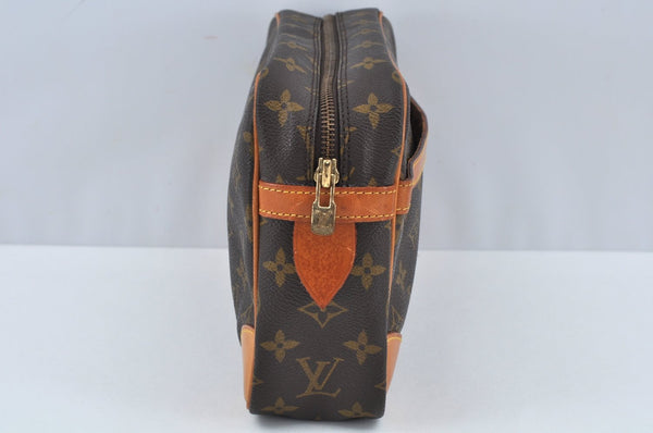 Authentic Louis Vuitton Monogram Compiegne 28 Clutch Hand Bag M51845 LV L0200