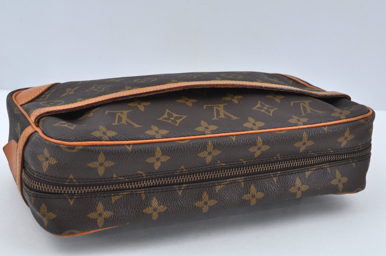 Authentic Louis Vuitton Monogram Compiegne 28 Clutch Hand Bag M51845 LV L0200
