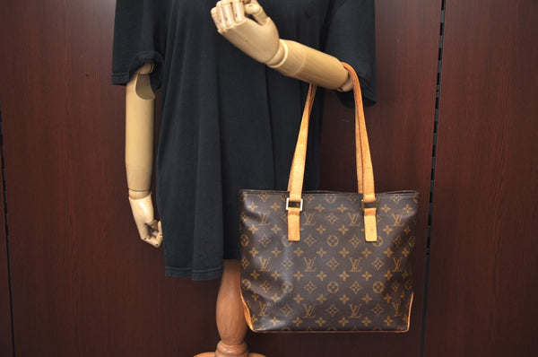 Authentic Louis Vuitton Monogram Cabas Piano Shoulder Tote Bag M51148 LV L0201