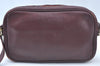 Authentic Cartier Must de Cartier Leather Shoulder Cross Bag Bordeaux Red L0203