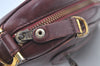 Authentic Cartier Must de Cartier Leather Shoulder Cross Bag Bordeaux Red L0203