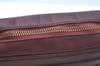 Authentic Cartier Must de Cartier Leather Shoulder Cross Bag Bordeaux Red L0203