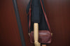 Authentic Cartier Must de Cartier Leather Shoulder Cross Bag Bordeaux Red L0203