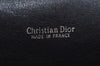Authentic Christian Dior Trotter Clutch Bag Purse Canvas Leather Blue L0204
