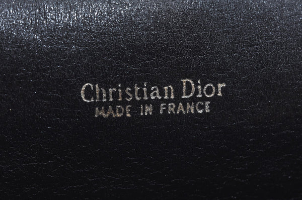 Authentic Christian Dior Trotter Clutch Bag Purse Canvas Leather Blue L0204
