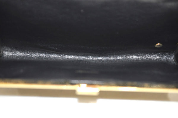 Authentic Christian Dior Trotter Clutch Bag Purse Canvas Leather Blue L0204