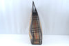 Authentic Burberrys Nova Check Canvas Hand Bag Brown Beige L0208