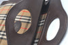 Authentic Burberrys Nova Check Canvas Hand Bag Brown Beige L0208