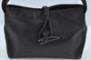 Authentic BURBERRY Vintage Leather Shoulder Hand Bag Purse Black L0209