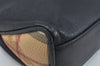 Authentic BURBERRY Vintage Leather Shoulder Hand Bag Purse Black L0209