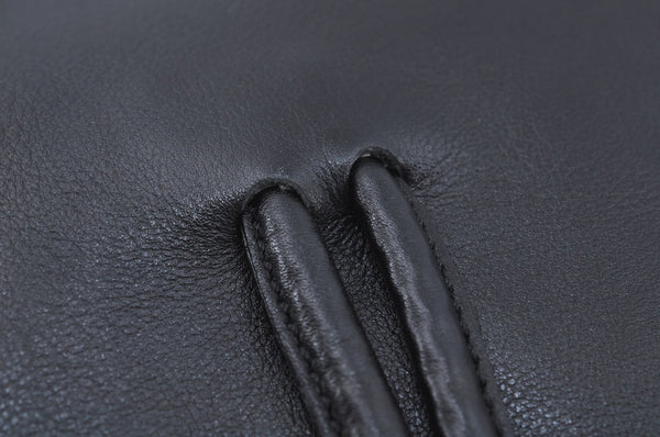 Authentic BURBERRY Vintage Leather Shoulder Hand Bag Purse Black L0209