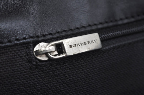 Authentic BURBERRY Vintage Leather Shoulder Hand Bag Purse Black L0209