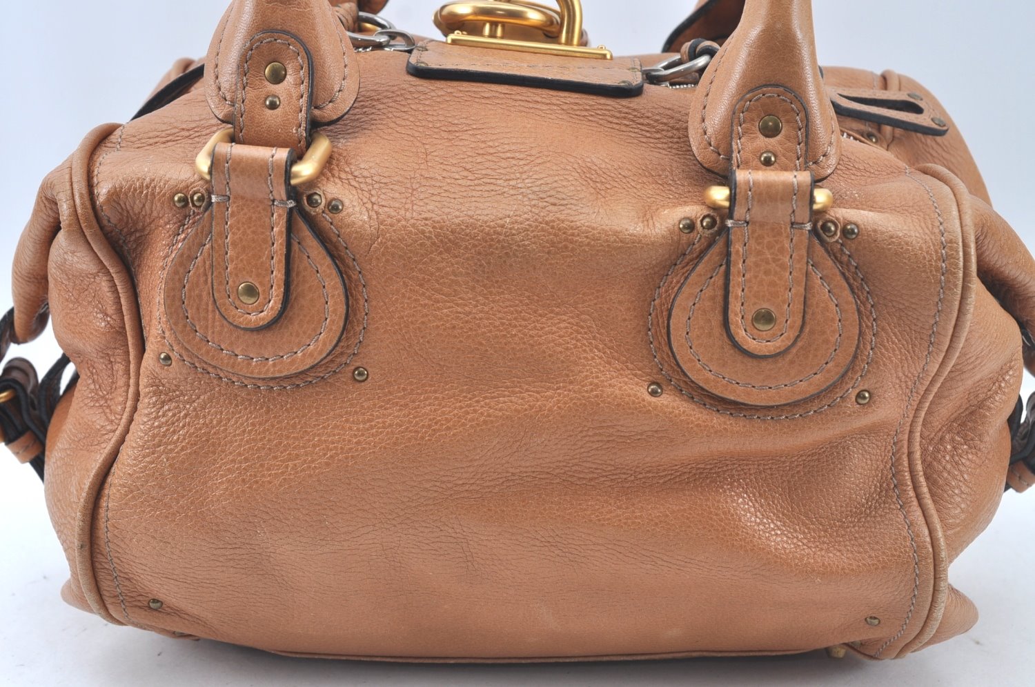 Authentic Chloe Paddington Leather Shoulder Bag Purse Brown L0210