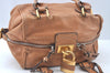 Authentic Chloe Paddington Leather Shoulder Bag Purse Brown L0210