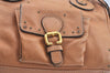 Authentic Chloe Paddington Leather Shoulder Bag Purse Brown L0210