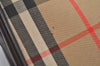 Authentic BURBERRY Nova Check Shoulder Bag Purse Canvas Leather Beige L0214
