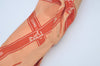 Authentic HERMES Twilly Scarf "BOLDUC" Silk Orange L0215