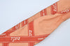 Authentic HERMES Twilly Scarf "BOLDUC" Silk Orange L0215