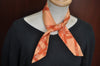 Authentic HERMES Twilly Scarf "BOLDUC" Silk Orange L0215