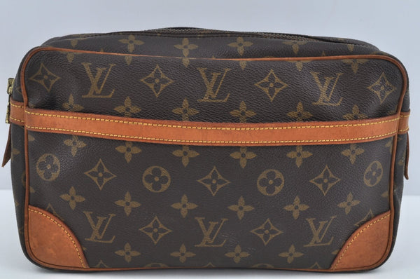 Authentic Louis Vuitton Monogram Compiegne 28 Clutch Hand Bag M51845 LV L0217