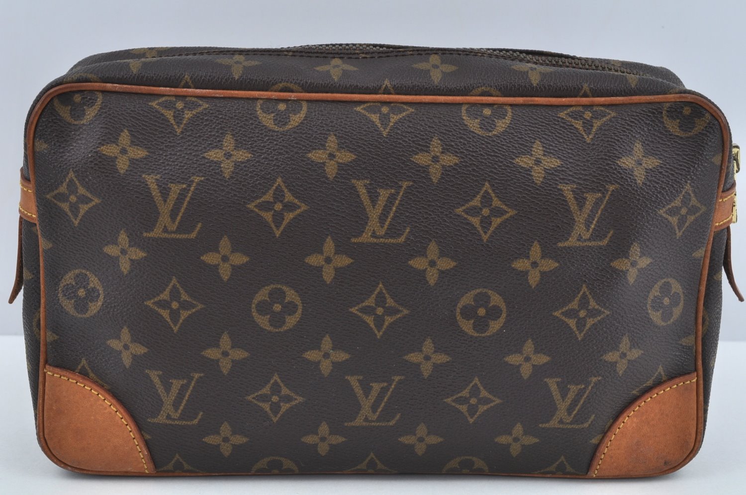 Authentic Louis Vuitton Monogram Compiegne 28 Clutch Hand Bag M51845 LV L0217