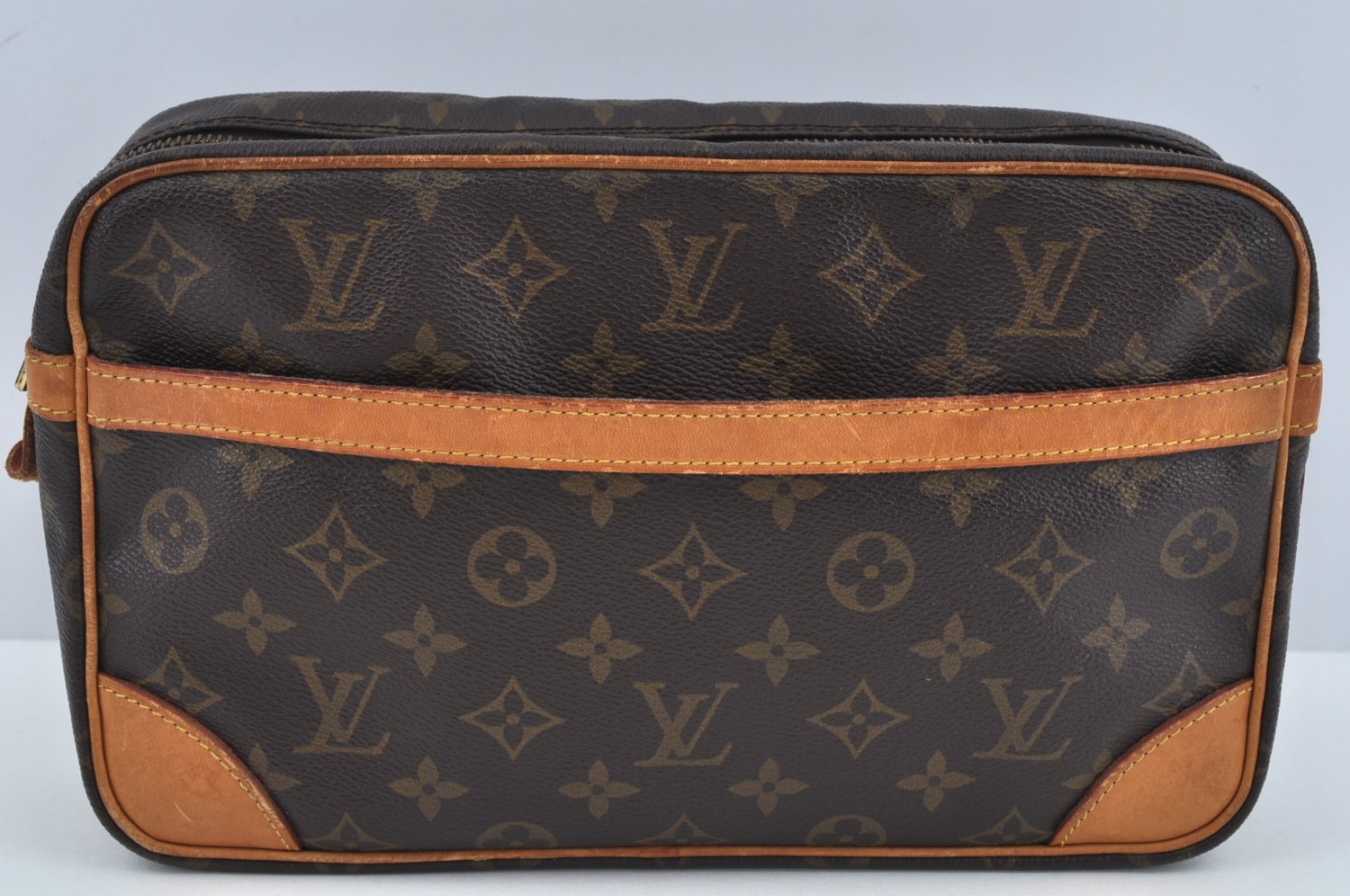 Authentic Louis Vuitton Monogram Compiegne 28 Clutch Hand Bag M51845 LV L0218
