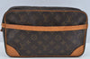 Authentic Louis Vuitton Monogram Compiegne 28 Clutch Hand Bag M51845 LV L0218