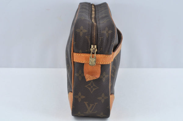 Authentic Louis Vuitton Monogram Compiegne 28 Clutch Hand Bag M51845 LV L0218