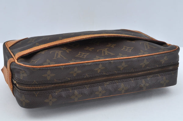 Authentic Louis Vuitton Monogram Compiegne 28 Clutch Hand Bag M51845 LV L0218