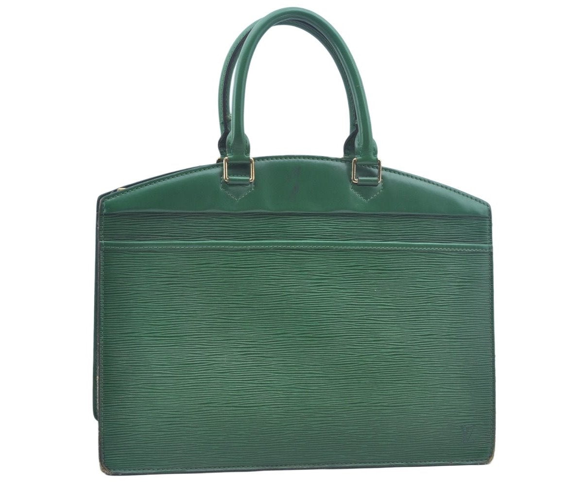 Authentic Louis Vuitton Epi Riviera Hand Bag Green M48184 LV Junk L0219