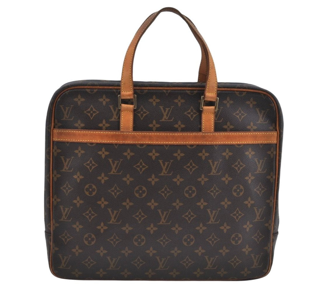 Authentic Louis Vuitton Monogram Porte Documents Pegase M53343 Briefcase L0220