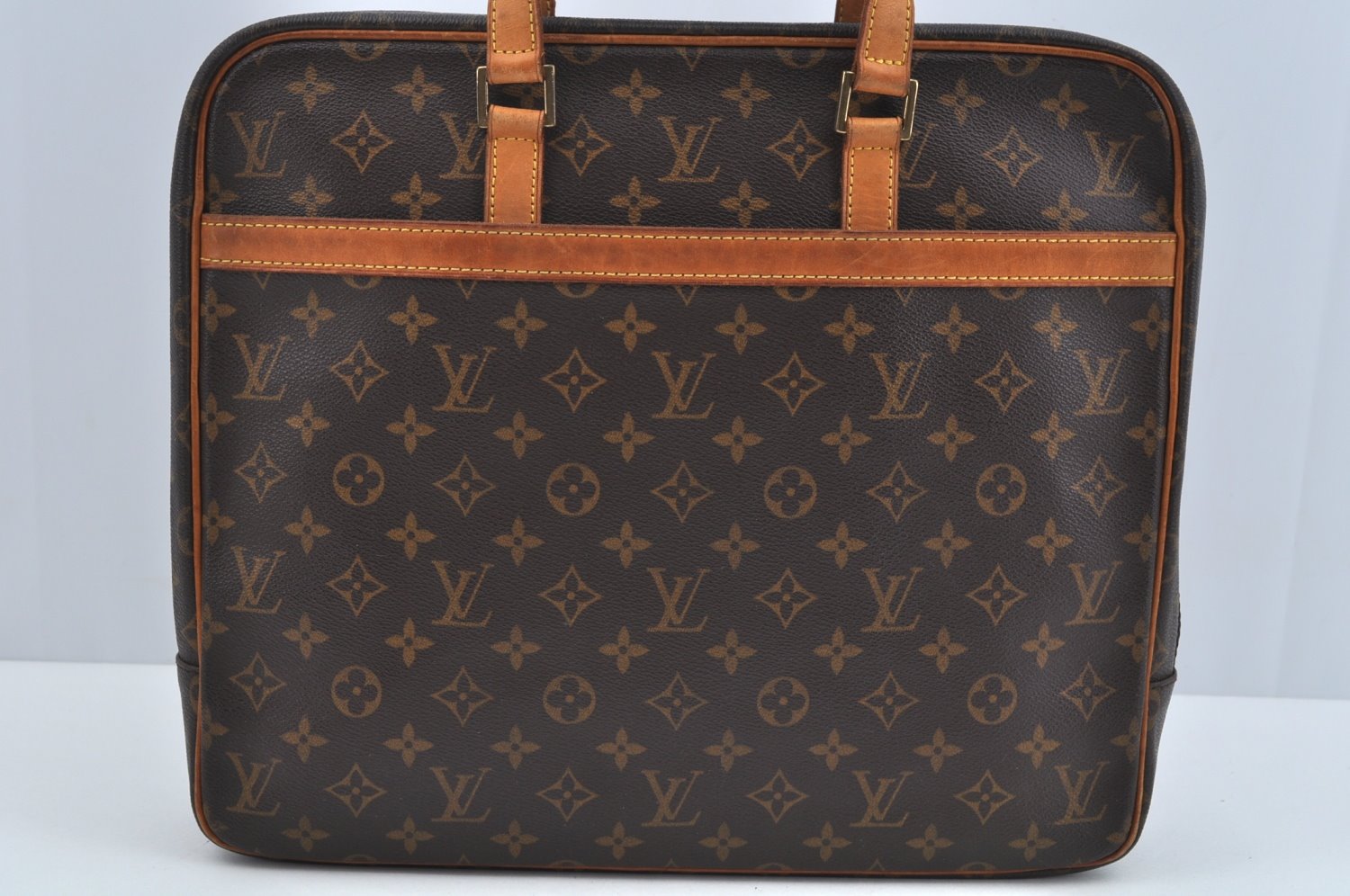 Authentic Louis Vuitton Monogram Porte Documents Pegase M53343 Briefcase L0220