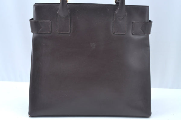 Authentic GUCCI 2Way Hand Bag Leather Brown L0221
