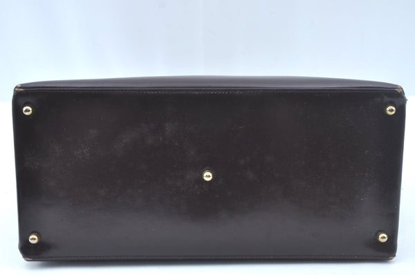 Authentic GUCCI 2Way Hand Bag Leather Brown L0221