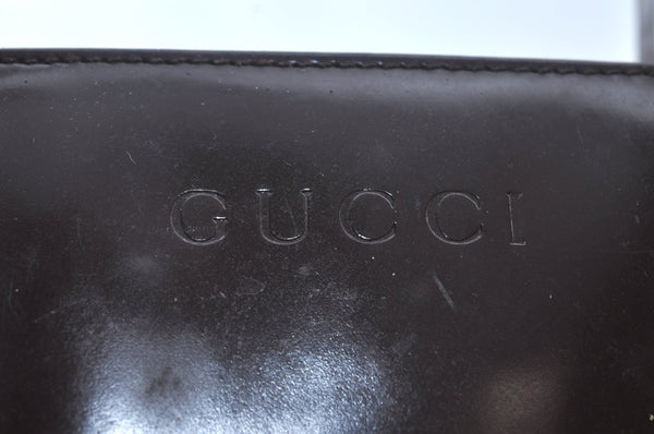 Authentic GUCCI 2Way Hand Bag Leather Brown L0221