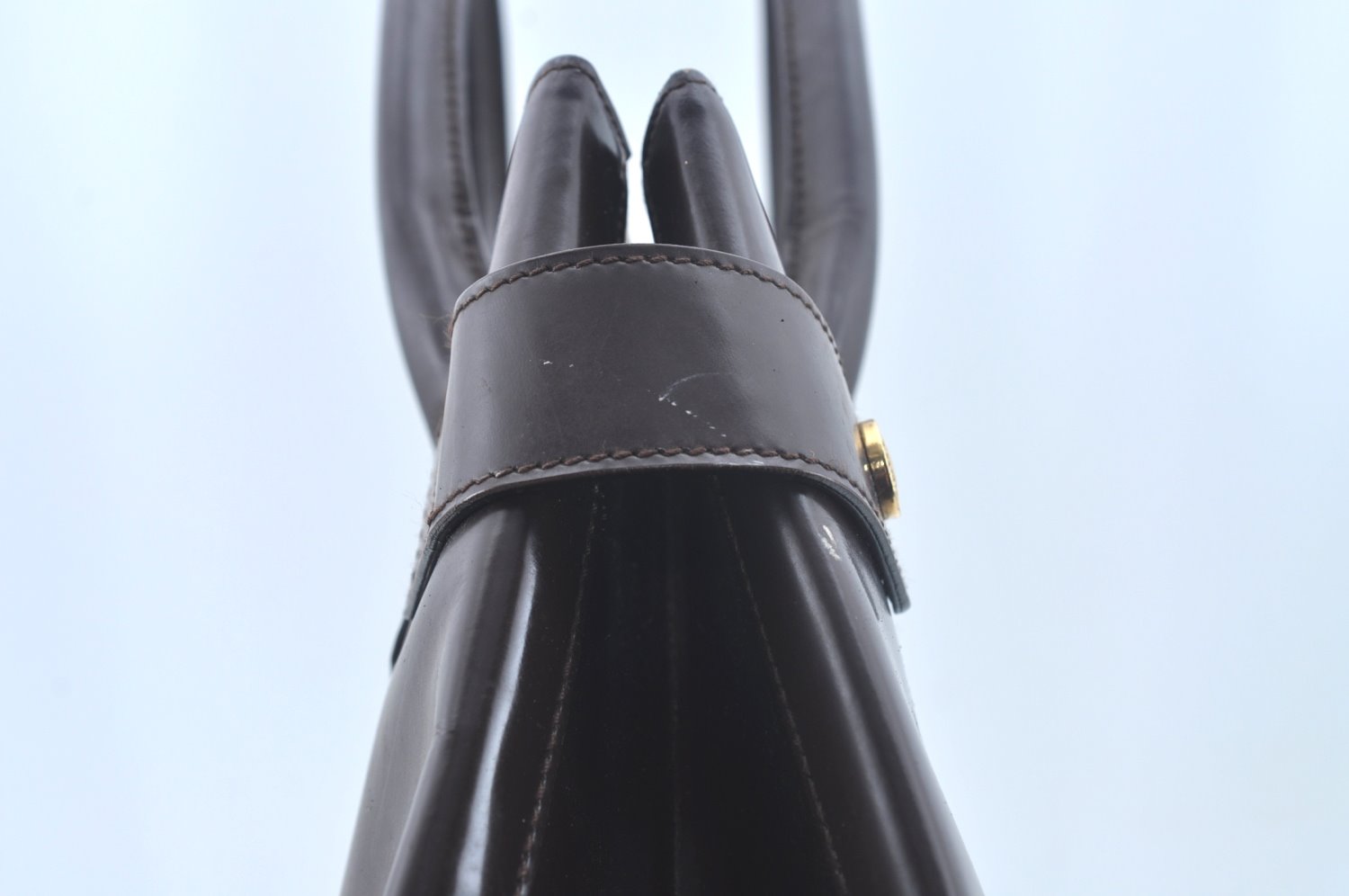 Authentic GUCCI 2Way Hand Bag Leather Brown L0221