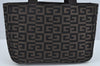 Authentic GIVENCHY Canvas Hand Bag Purse Brown L0223