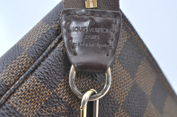 Authentic Louis Vuitton Damier Pochette Accessoires Pouch Purse N51985 LV L0225