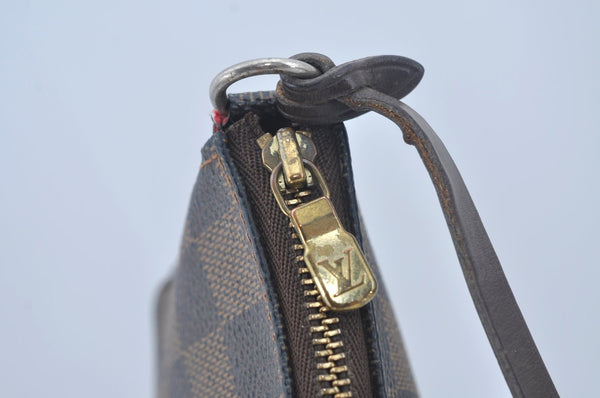 Authentic Louis Vuitton Damier Pochette Accessoires Pouch Purse N51985 LV L0225