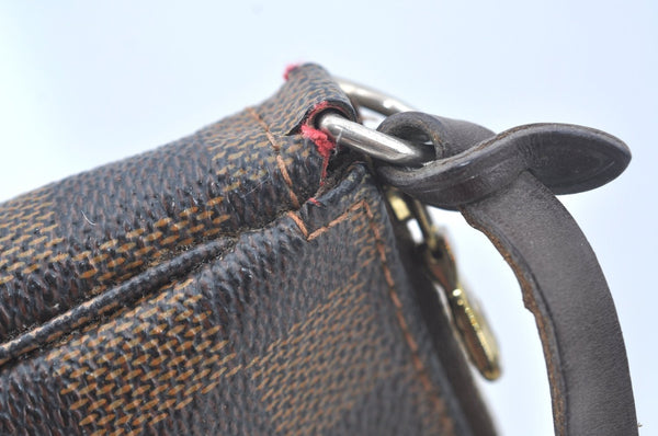 Authentic Louis Vuitton Damier Pochette Accessoires Pouch Purse N51985 LV L0225