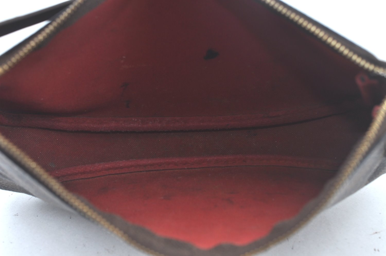 Authentic Louis Vuitton Damier Pochette Accessoires Pouch Purse N51985 LV L0225