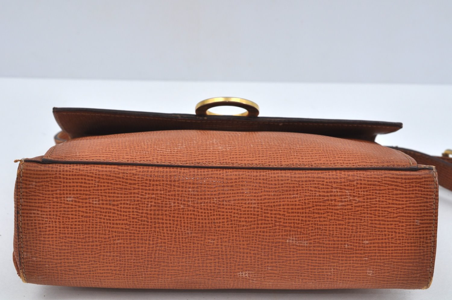 Authentic CELINE Shoulder Bag Purse Leather Brown Junk L0227