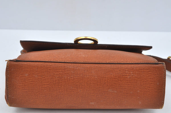 Authentic CELINE Shoulder Bag Purse Leather Brown Junk L0227