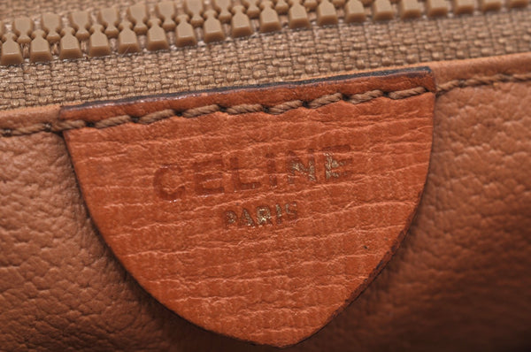 Authentic CELINE Shoulder Bag Purse Leather Brown Junk L0227
